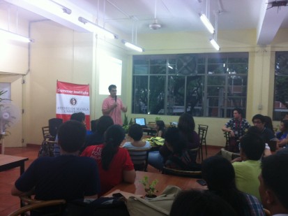 Brett Wigdortz speaks to the 2013 Cohort at Ateneo de Manila University.