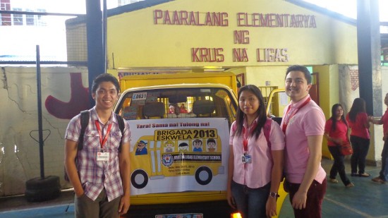 Teachers Shannen, Angel, and Adam enter Krus na Ligas Elementary School for the first time.