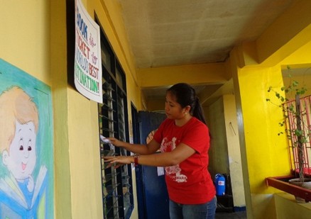 Teacher Angel prepares her classroom for the year with her students in mind.