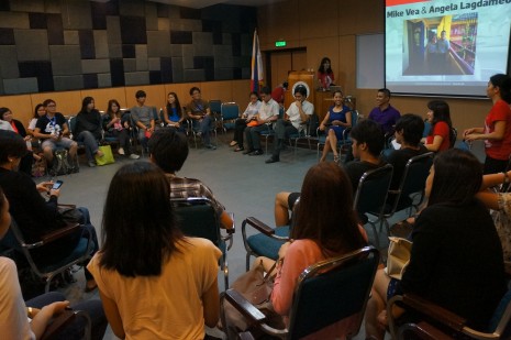 Mike and Angela share their stories at the Info Session at Ateneo de Manila University.
