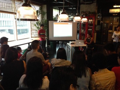 Teacher Miggy Zaballero explains the Cohort Structure to the Fellows.