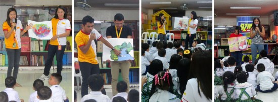 (Story read-alongs with DHL Global Forwarding volunteer Jayme Surban, DHL Upstairs Scholars Katriz Ungria and Kim Gabriel, and DZMM Traffic Angel Barbie Salvador)