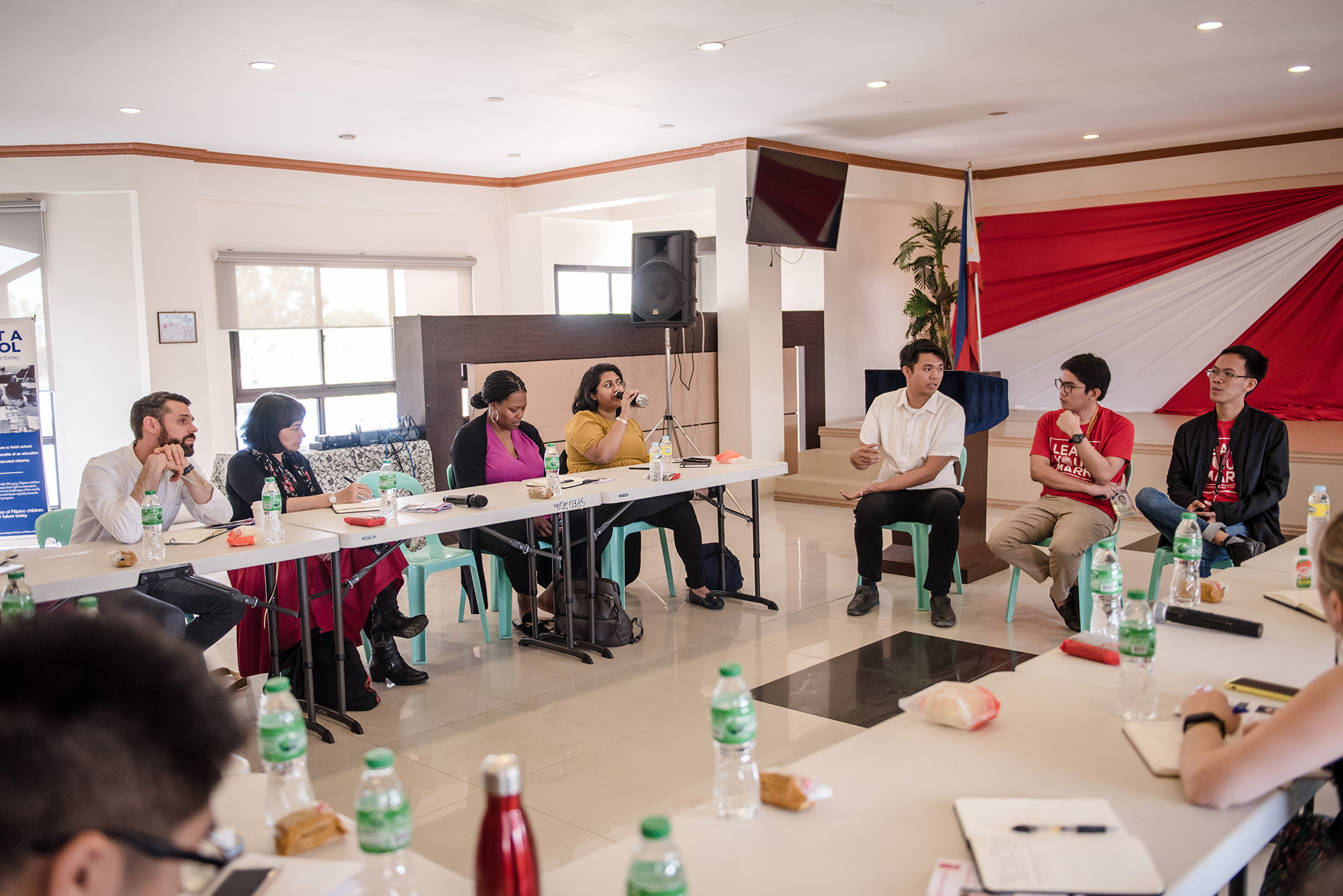 Network Learning Trip participants in a plenary discussion with Teach for the Philippines Alumni in Laguna